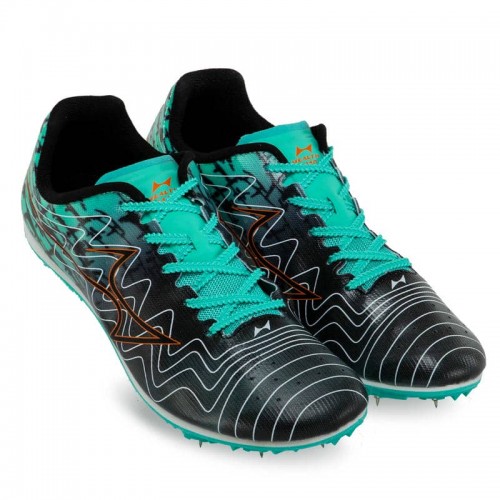 Шиповки для легкої атлетики Health розмір 41, чорний-бірюзовий, код: 1110_41BK