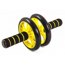 Ролик для пресу подвійний EasyFit з килимком, жовтий, код: EF-1352-Y-EF