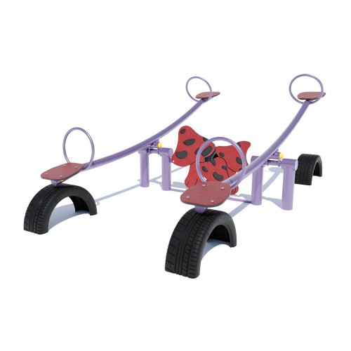 Дитячий балансир подвійний Miros “Грибочки” 2890х1520х1080 мм, код: DIO143.1HDPE Дитячий балансир подвійний Miros “Грибочки” 2890х1520х1080 мм, код: DIO143.1HDPE