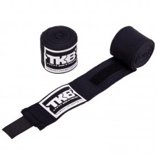 Бинти боксерські бавовн з еластаном Top King Hand Wraps 4м, чорний, код: TKHWR-01_BK