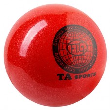 М'яч гімнастичний Ta Sport, 400 г, 19 см, гліттер, червоний, код: TA400-6-WS