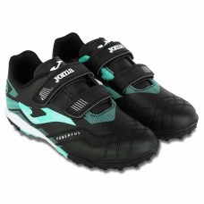 Сороконіжки дитячі Joma Powerfull розмір 33-EUR/32-UKR, чорний-бірюзовий, код: POJS2501TFV_32