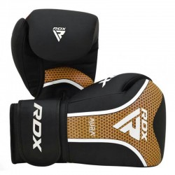 Боксерские перчатки RDX T17 Aura Black Gold 12 унцій, код: 403016-RX Боксерские перчатки RDX T17 Aura Black Gold 12 унцій, код: 403016-RX