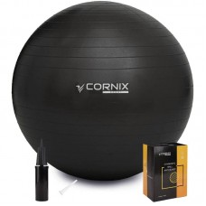 М"яч для фітнесу (фітбол) Cornix 85 см Anti-Burst Black, код: XR-0260