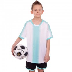 Форма футбольна дитяча PlayGame розмір 2XS, ріст 130, білий-м"ятний, код: D8825B_2XSWM-S52