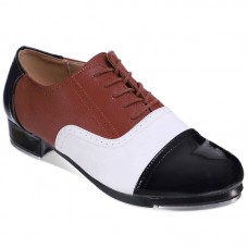 Туфлі для степу та чечітки Zelart розмір 45, чорний-коричневий, код: DN-3688_45BKBR
