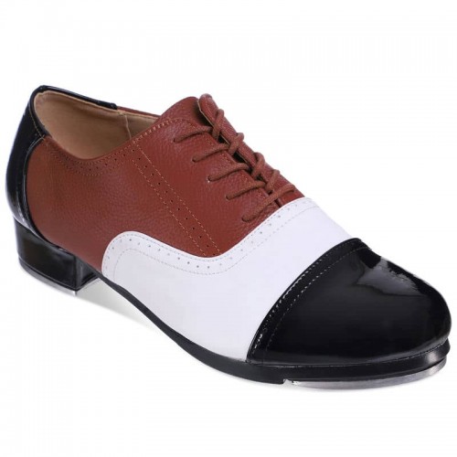 Туфлі для степу та чечітки Zelart розмір 45, чорний-коричневий, код: DN-3688_45BKBR