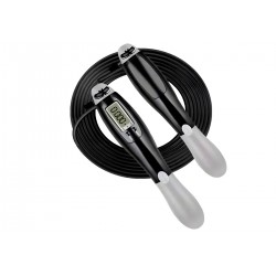 Швидкісна скакалка з лічильником EasyFit чорний-сірий, код: EF-1916-GY Швидкісна скакалка з лічильником EasyFit чорний-сірий, код: EF-1916-GY