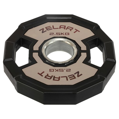Диски гумові 2 Handle металева втулка Zelart 51мм, 2,5кг, чорний-сірий, код: TA-4792-2_5