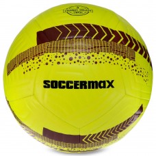 М"яч футбольний Habryd Soccermax FIFA №5 PU жовтий-бордовий, код: FB-3113_Y-S52