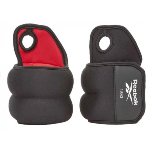 Обважнювачі зап'ястя Reebok Wrist Weights 1 кг, чорний-червоний, код: 885652020558