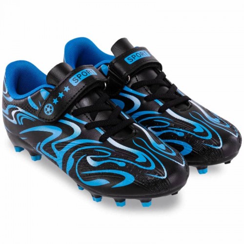 Бутси футбольні дитячі PlayGame Speed розмір 36, чорний-синій, код: 616B-1_36 Бутси футбольні дитячі PlayGame Speed розмір 36, чорний-синій, код: 616B-1_36