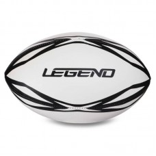 М"яч для регбі гумовий Legend №3 білий-чорний, код: R-3299-S52