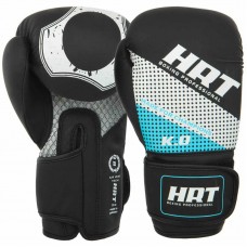 Боксерські рукавиці Hard Touch 14 унцій, чорний-блакитний, код: BO-8469_14BKN