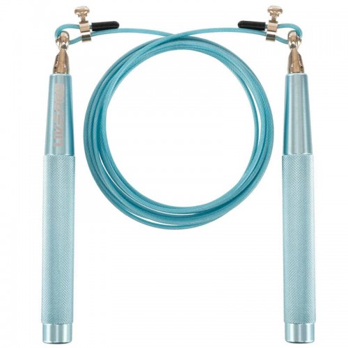 Скакалка швидкісна Кросфіт зі сталевим тросом LiveUp 3000 мм, блакитний, код: LP8283_N