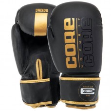 Рукавички боксерські Core 8 унцій, чорний-золотий, код: BO-8540_8GO Рукавички боксерські Core 8 унцій, чорний-золотий, код: BO-8540_8GO