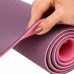 Килимок для йоги та фітнесу FitGo TPE двошаровий 1830x610x6мм, фіолетовий-рожевий, код: FI-3046-650_VP