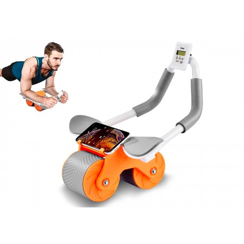 Ролик для пресу EasyFit зі зворотним механізмом та лічильником, код: EF-1357-EF