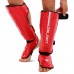 Захист гомілки та стопи для єдиноборств Zelart L, червоний-чорний, код: BO-3981_LR