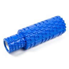 Масажний ролик EasyFit Grid Roller Double 33 см, синій, код: EF-7737-3-Bl-EF