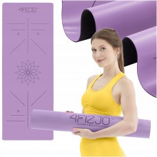 Килимок для йоги та фітнесу 4Fizjo PU 1830x680x4 мм, фіолетовий, код: 4FJ0589