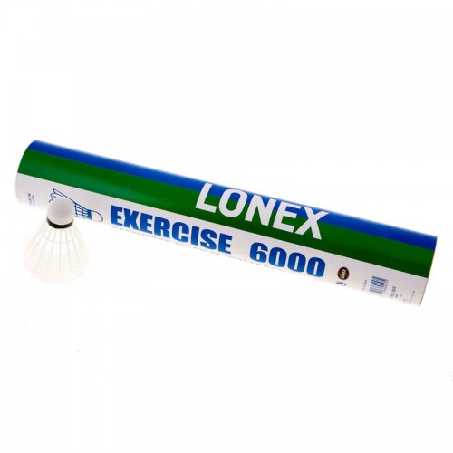 Волани Lonex Exercise 6000, нейлон, білий, 12шт, код: LЕ6000-WS