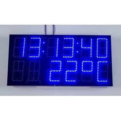 Годинник термометр календар день тижня LedPlay 600х300х50 мм, код: 07525-ST