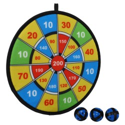 Дартс на липучці 3 м"ячів і мішень Baili 30cм, код: BL-603 Дартс на липучці 3 м"ячів і мішень Baili 30cм, код: BL-603