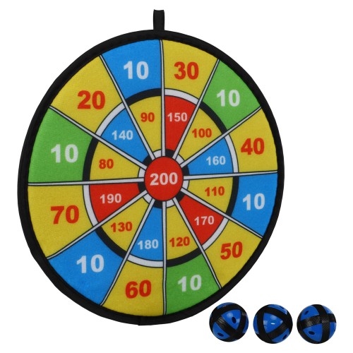 Дартс на липучці 3 м"ячів і мішень Baili 30cм, код: BL-603