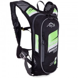 Рюкзак спортивний Inoxto 400х200х60 мм, чорний-салатовий, код: L559_BKLG