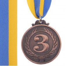 Медаль спортивна зі стрічкою SP-Sport Fame бронза, код: C-3164_B-S52