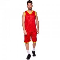 Форма баскетбольна чоловіча PlayGame Lingo Camo 3XL (ріст 175-180), червоний-жовтий, код: LD-8003_3XLRY