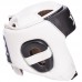 Шлем боксерский открытый Velo кожаный с усиленной защитой макушки M, белый, код: VL-2211_MW-S52