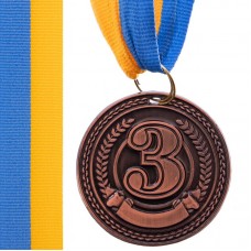 Медаль спортивна зі стрічкою PlayGame Celebrity бронза, код: C-6406_B