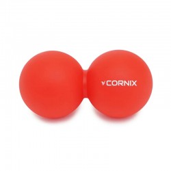 Масажний м"яч Cornix Lacrosse DuoBall 126х63 мм, червоний, код: XR-0112