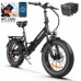 Електровелосипед Samebike LOTDM200-II (750 Вт, 13 А*год, 48 В), колеса 20", з ручкою газу, чорний, код: LOTDM200-II-black