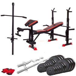 Лава тренувальна Fit-On FN-S102 + штанга 118кг, код: 2210-0031