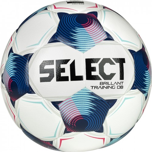 М"яч футбольний Select Brillant Training DB v25 (FIFA Basic) №5, білий-синій, код: 5703543403820