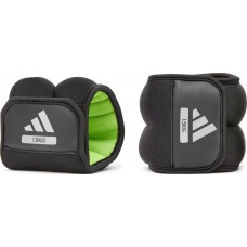 Обважнювачі для щиколотки/зап"ястя Adidas Ankle/Wrist Weights 2х1.5 кг, чорний-зелений, код: 885652021647