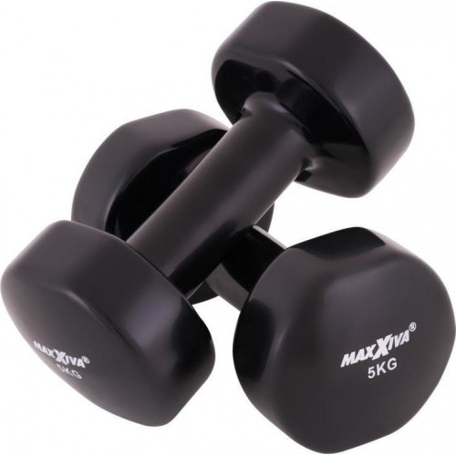 Гантелі вінілові для фітнесу Maxxiva D84992 2x5 кг, код: M-10085431-IN