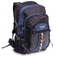 Рюкзак туристичний бесскаркасний Devter 38 л, чорний-темно-синій, код: 936_DBL