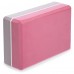 Блок для йоги двухцветный FitGo 230х150х75 мм розовый/фиолетовый, код: FI-1713_PV