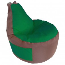 Крісло груша з кишенею Tia-Sport Люкскомфорт, оксфорд, 900х800 мм, зелено-коричневий, код: sm-0430-8