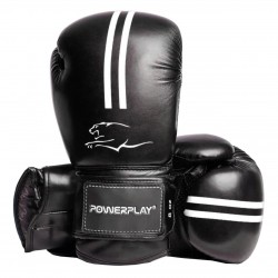 Боксерські рукавиці PowerPlay чорно-білі 8 унцій, код: PP_3016_8oz_Black/White