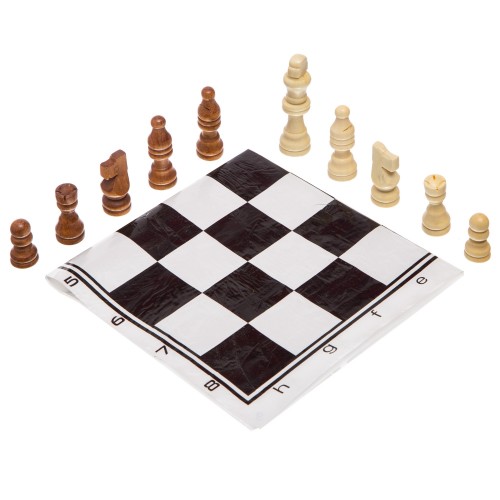 Шахові фігури дерев"яні з полотном з ПВХ ChessTour, код: 205P