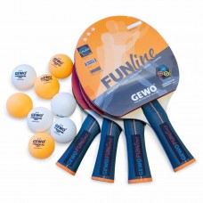 Набір для настільного тенісу Gewo Family & Friends 4 Bats 8 Balls (97010000), код: 931052-SVA Набір для настільного тенісу Gewo Family & Friends 4 Bats 8 Balls (97010000), код: 931052-SVA