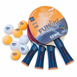 Набір для настільного тенісу Gewo Family & Friends 4 Bats 8 Balls (97010000), код: 931052-SVA Набір для настільного тенісу Gewo Family & Friends 4 Bats 8 Balls (97010000), код: 931052-SVA