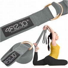 Ремінь для йоги 4Fizjo 3000х40 мм, сірий, код: 4FJ0525