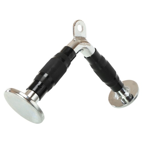 Рукоятка для тяги на трицепс V-подібна ручка для блочного тренажера LiveUp хром, код: LP8192I Рукоятка для тяги на трицепс V-подібна ручка для блочного тренажера LiveUp хром, код: LP8192I
