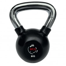 Гиря прогумована з хромованою ручкою WCG 8 кг, код: KPR-8-IF Гиря прогумована з хромованою ручкою WCG 8 кг, код: KPR-8-IF